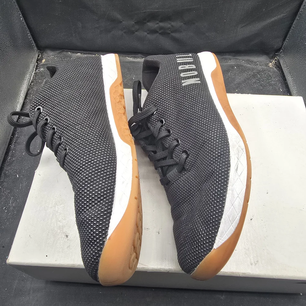 NOBULL Black and White‎ Men's Sneakers with Gum Sole